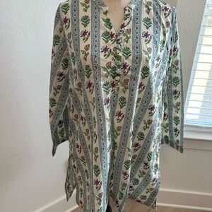 Pakistani Khaadi Floral Print Kurta - Size 12